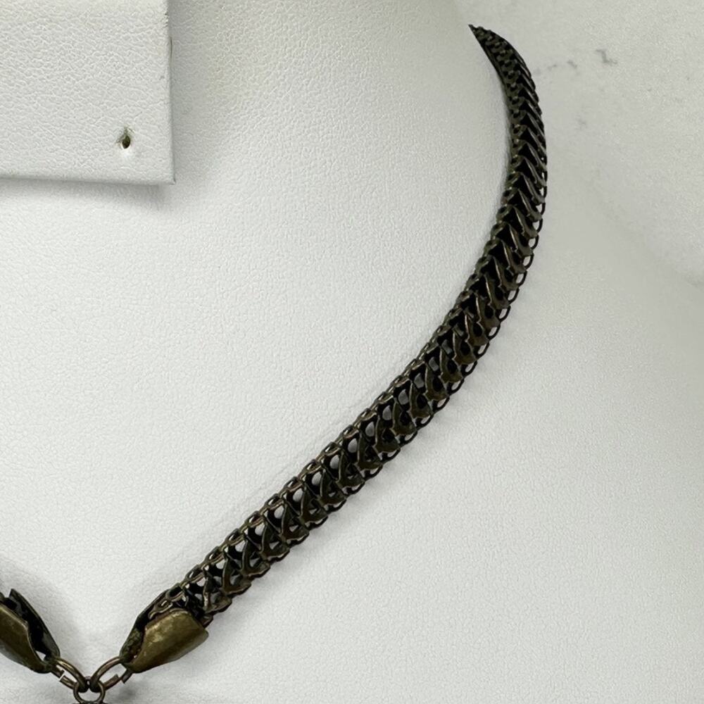 Chico's Rhinestone Round Medallion Pendant Necklace ✨ - Picture 9 of 9
